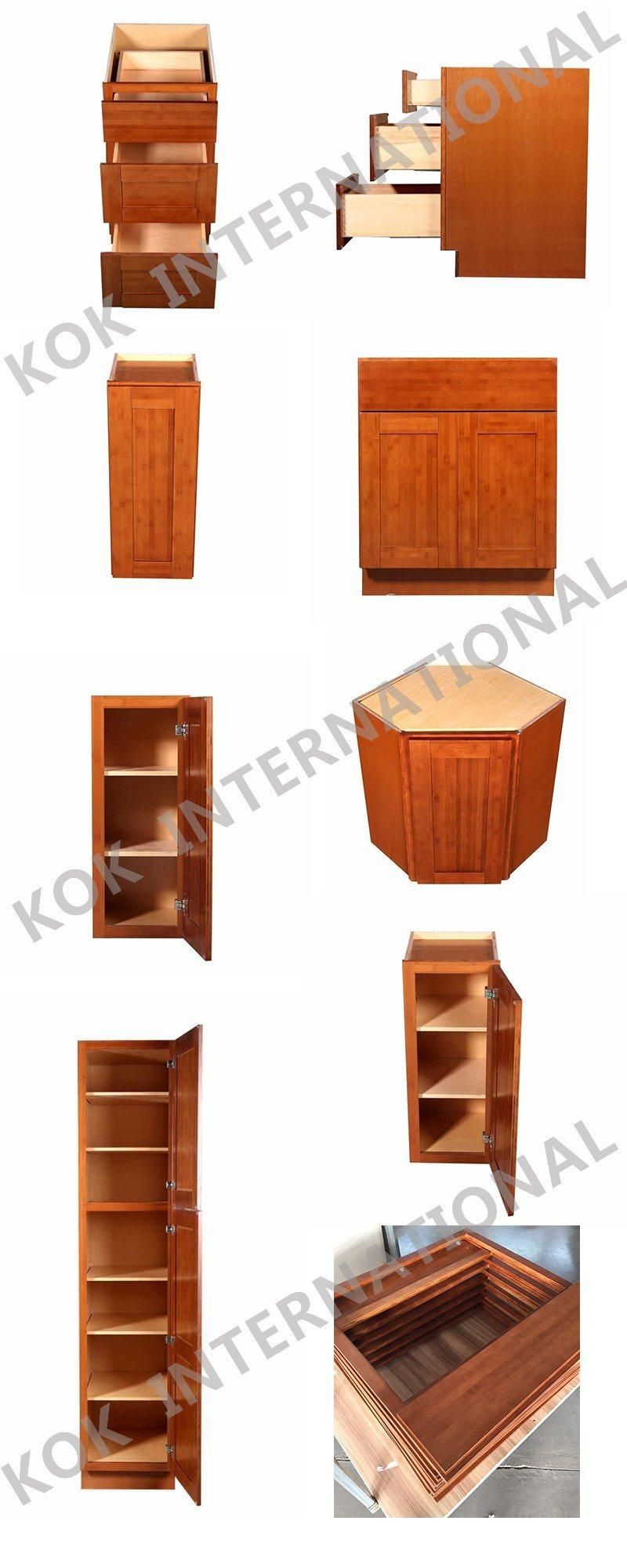 American Style Kitchen Cabinet Bamboo Shaker W3012