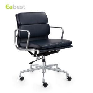 MID-Back Adjustable Chair Office Furniture for Staff Manager Meeting with PU Swivel