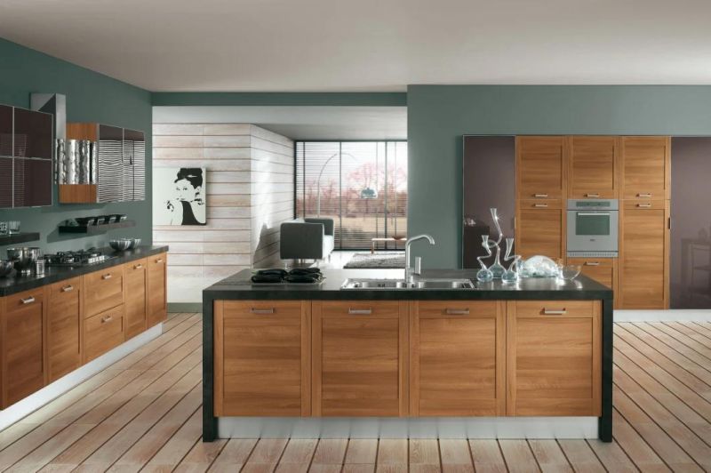 New Custom American Style Home Furniture Wooden Lacquer Modular Kitchen Furniture