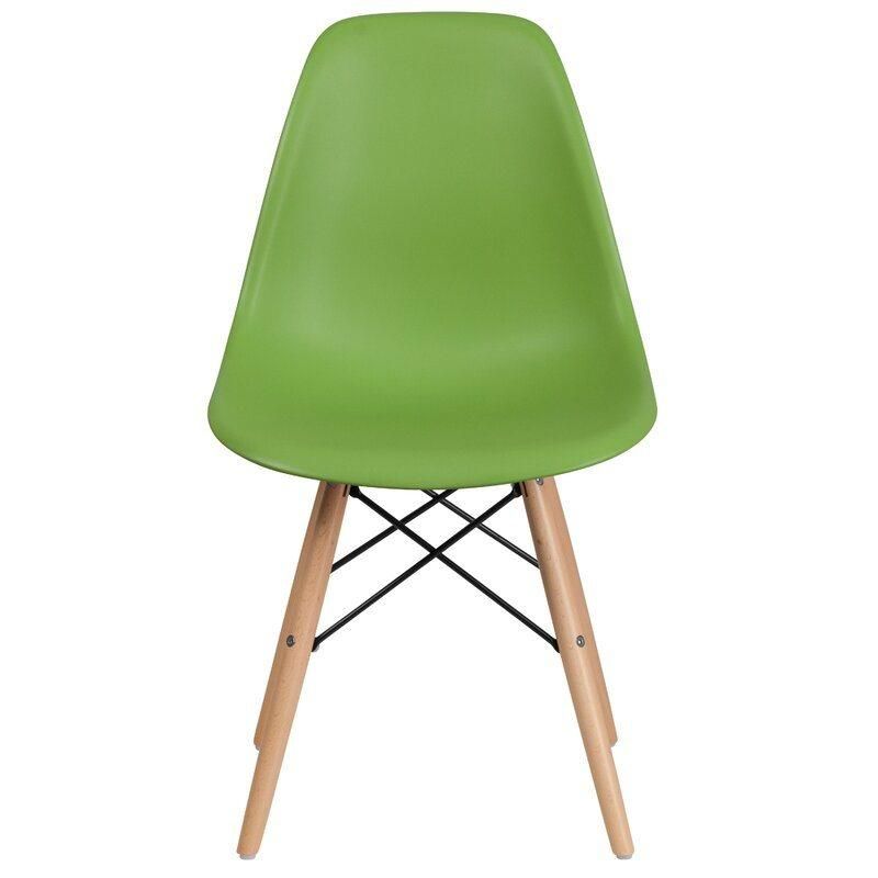 PP Modern Home Furniture Tulip Plastic Dining Living Room Chair with Beech Legs