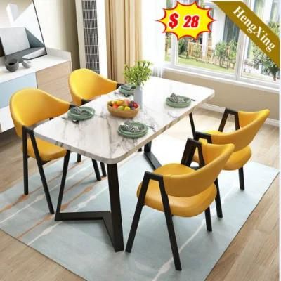 High Quality Modern Customized Dining Table with Wood Legs Melamine Laminated