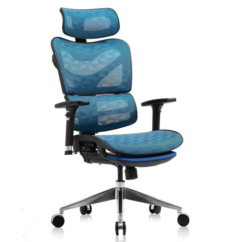 Latest Modern Design Breathable Executive Boss Leather Office Mesh Chair with Wheels