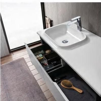 Wholesale European Style Modern Minimalist White MDF Bathroom Furniture