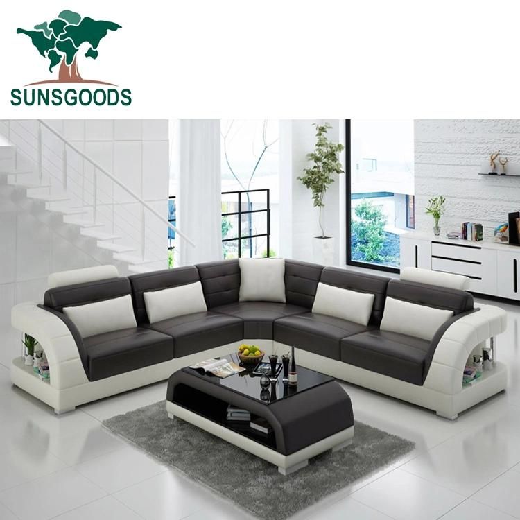 Modern Cheap Corner Sofa L Shape Affordable Leather Sofa with Storage