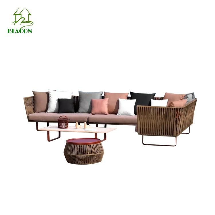 Rattan Chair High Quality UV Resistant Soft Deep Cushion Backyard Relax Patio Modern Garden Outdoor Sofa Set