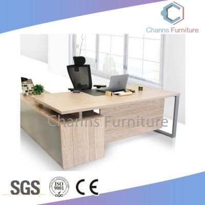 Modern Furniture L Shape Office Desk with Metal Legs (CAS-D5415)