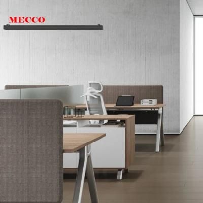Customized Aluminum Legs E0 Level Melamine Modern Modular Workstation OEM Office Desk Commercial Office Table