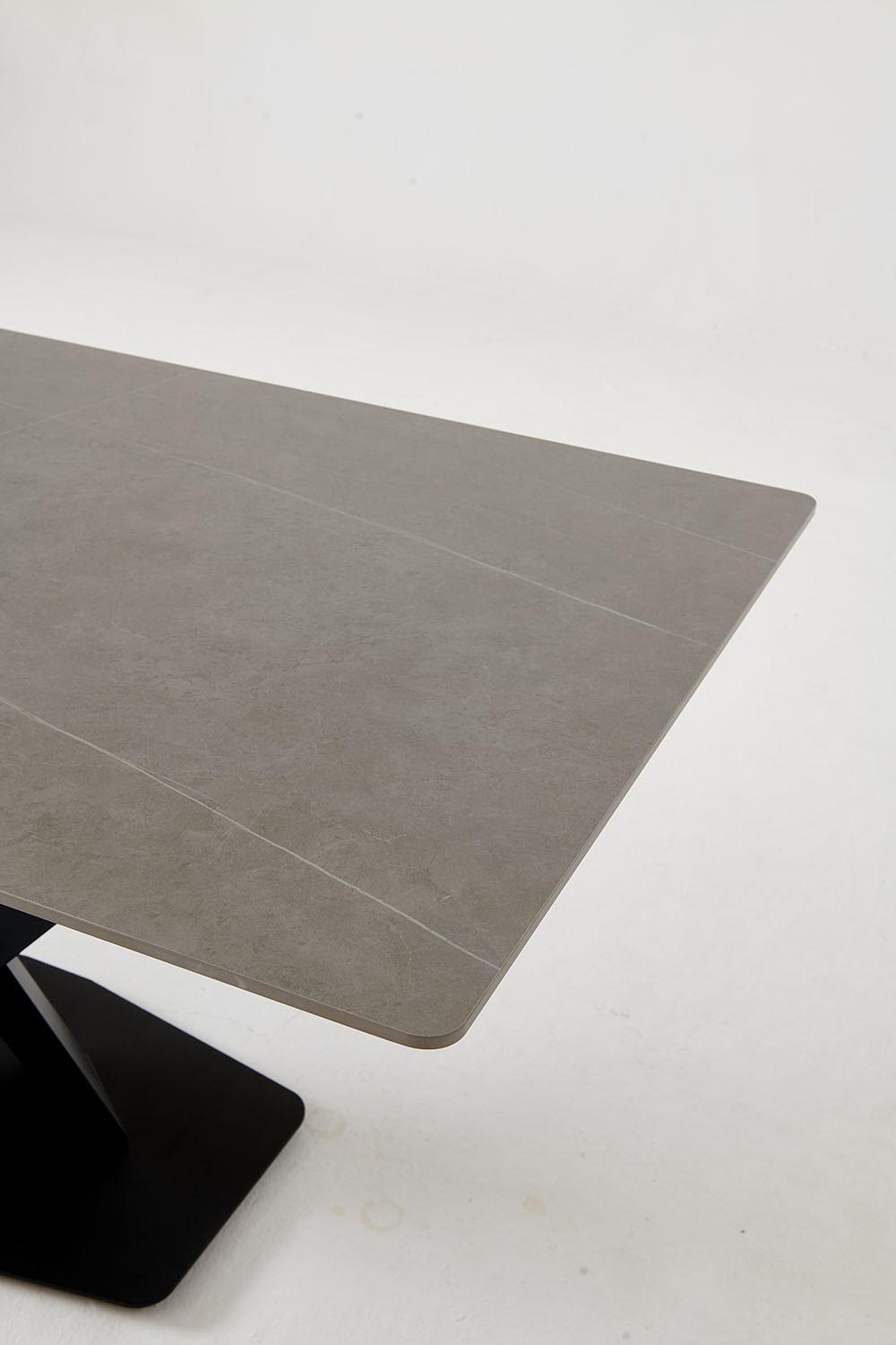 Pandora Office Marble Table with Rock Plate Top
