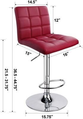 Modern Design Solid Wooden Home Hotel Pub PVC Leather High Bar Chair