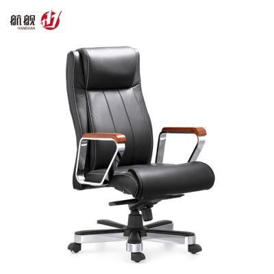 Modern Cow Leather High Quality Lumbar Support Manager Boss Chair
