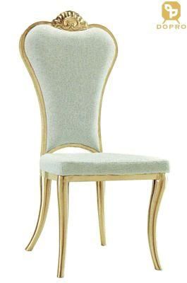 Modern Popular Event Party Stainless Steel Gold Wedding Chair for Hotel Rental