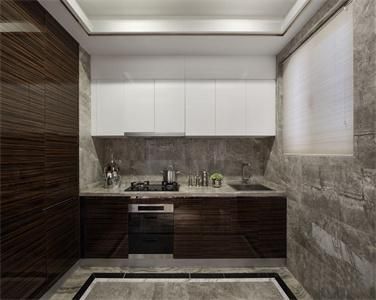 Apartment Large Storage Modular Wood Veneer Kitchen Cabinet with Pantry