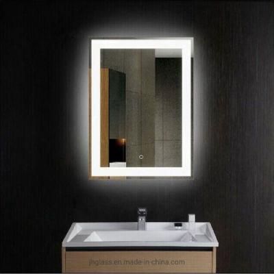 Ce CB Approval LED Backlit Lighted Mirror Hotel Home Decor Wall Mounted Mirror Illuminated Bathroom Mirror with Dimmer &amp; Bluetooth