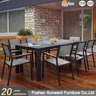 Customized Outdoor Modern Home Hotel Restaurant Villa Aluminum Plastic Wood Chair and Table Garden Patio Dining Furniture