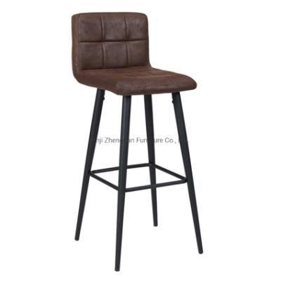 Hot Selling Restaurant Cafe Dining Modern Lounge Furniture Metal Stool Bar Chair (ZG21-007)