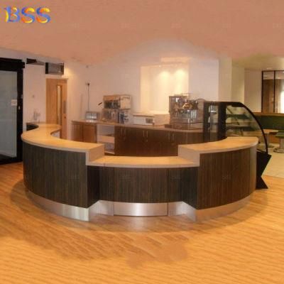 Front Fast Food Restaurant Counter Semi Circular Bar Coffee Shop