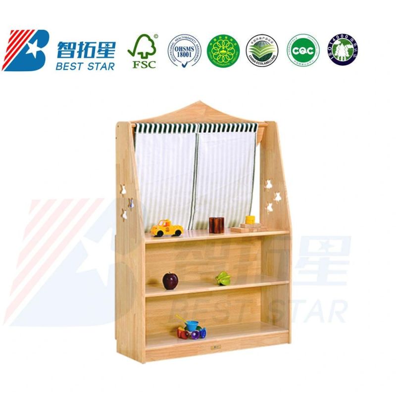 Kindergarten Role-Play Furniture, Preschool Children Playing Area and Indoor Playroom Furniture, Wood Play Game Workstation, Kids Puppet Workstation