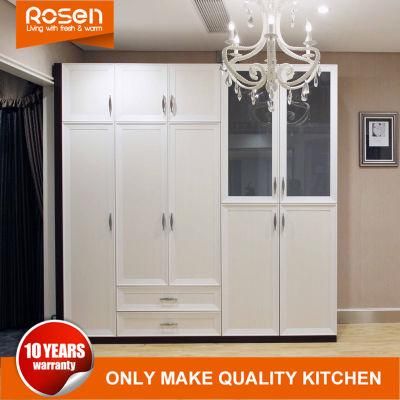 Purchase White Modern Style Swing Wardrobes with Aluminum Glass Doors