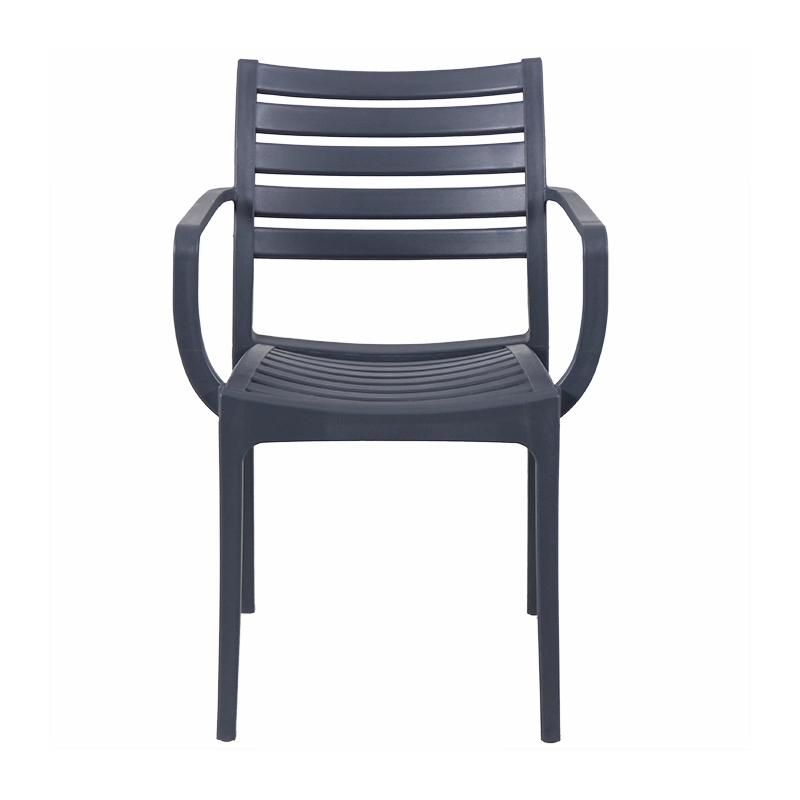 Wholesale Outdoor Furniture Modern Style Garden Furniture Joplin Plastic Chair Eco-Friendly PP Armrest Dining Chair