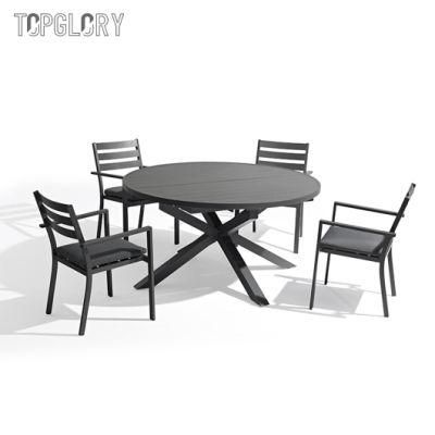 Outdoor Table and Chair Combination Courtyard Patio Villa Garden Aluminum Alloy Tube Material Leisure Table and Chair