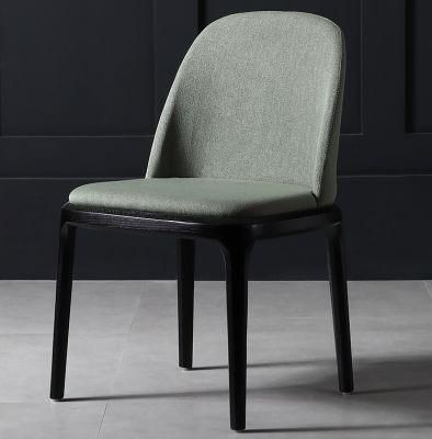 Scandinavian Ash Solid Wood Hotel Furniture Nordic Fabric Dining Chair