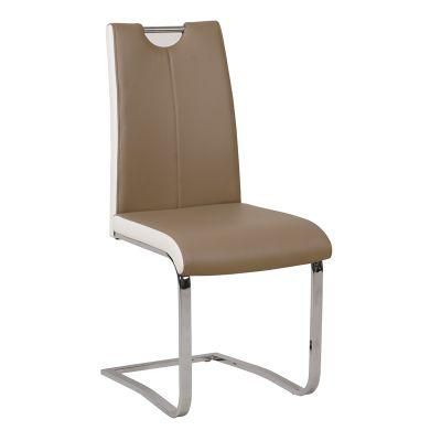 Room Home Office Furniture Brown White Color PU Leather Dining Chair