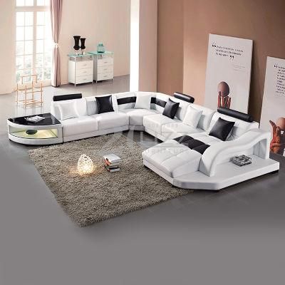 Living Room Sectional Modern Home Leather Sofa