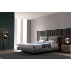 Modern Design Home Furniture Luxury Style Bedroom Bed with Upholstered Headboard