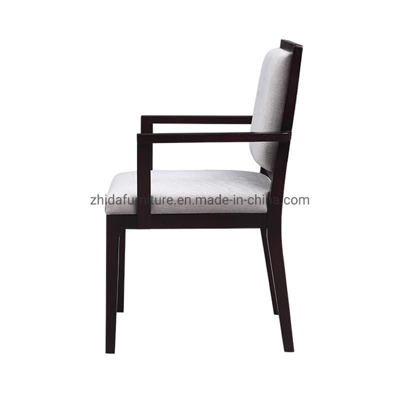 Armrest Wooden Dining Chair Coffee Shop Restaurant Chair