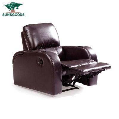 Factory Supply Black Single Motorized Leisure Recliner Chairs Sofa China Furniture