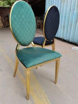 Modern Sqaure Diamond Stitching Velvet Back Cross Design Chair Wedding/Outdoor/Party/Hotel/Restaurant Metal Chair in Many Color Options