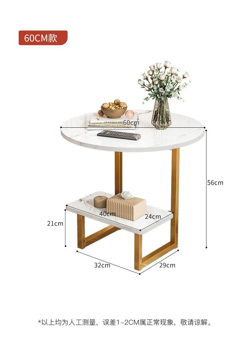 Modern Home Furniture TV Stand Coffee Table Home Living Room Furniture Modern Stainless Steel Gold Plating Legs Marble Top Coffee Table