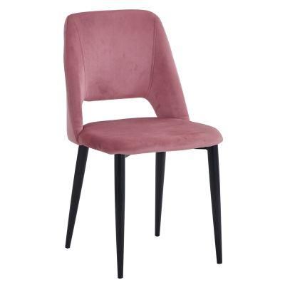 Hotel Home Restaurant Modern Velvet Dining Room Chair with Metal Legs for Banquet