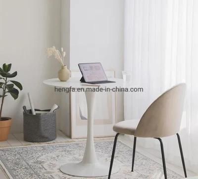 Modern Coffee Restaurant Furniture Iron Frame Marble Office Bar Table