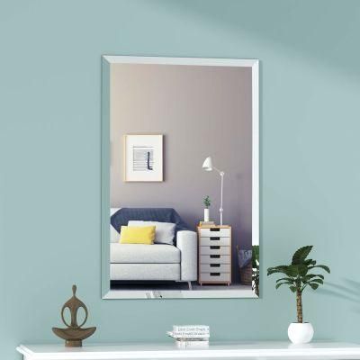 Decorative Beveled Wall Mounted Frameless Bathroom Mirror with Competitive Price High Quality Mirror