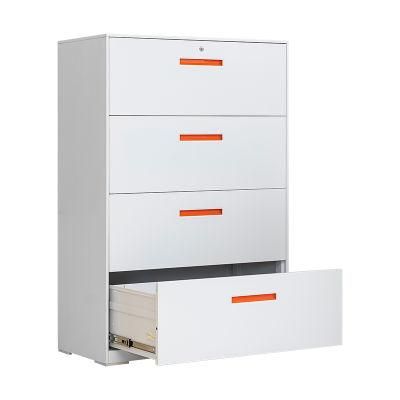 Office Furniture Godrej 4 Drawer Steel Filing Cabinet Lateral File Cabinet 4 Drawer