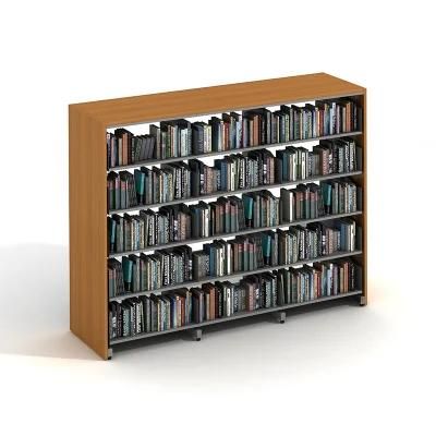 High Quality Modern Library Furniture Melamine Double Side Bookshelf