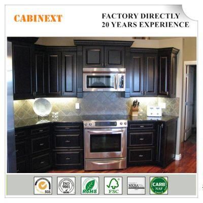 High Quality Modern Modular Solid Wood Kitchen Cabinet From Fuzhou