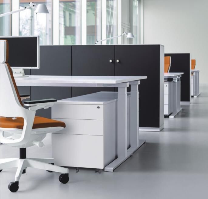 Best Sale Modern Office Reinforced Filing Cabinet Full Extension 3 Drawer Steel Mobile Cabinet 5 Wheels with Brake Office Mobile Pedestal