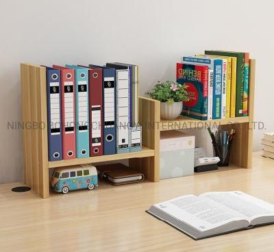 Customized Wooden Desk Organizer Bookcase Bookshelf