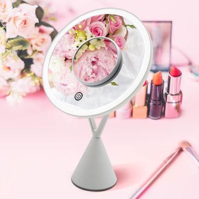 Touch Screen Make up LED Mirror Cosmetic Mirror 5X Magnifying Mirror Removeable Mirror