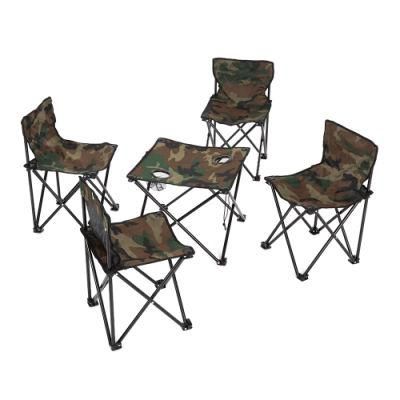 Steel Fabric Folding Table with 4 Chairs (EFT-07)
