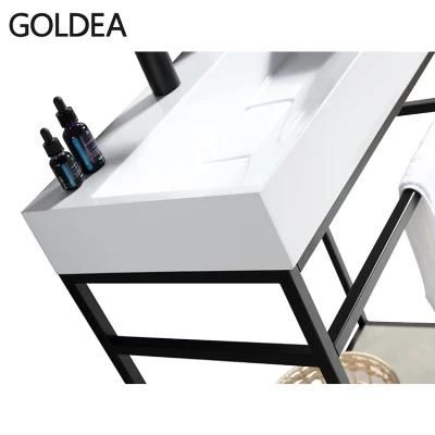 Hot Sale Floor Mounted New Goldea Hangzhou Wooden Bathroom Cabinet Vanity Furniture