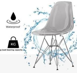 Clear Acrylic Lounge Chair Dining Chair for Dining Room and Living Room