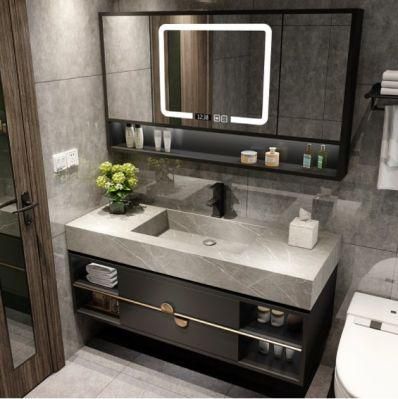 Light Luxury Rock Board All-in-One Bath Bathroom Cabinet Combination Modern Simple Sink Wash Face Basin Cabinet Toilet Wash Table