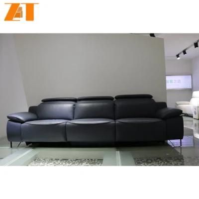 Luxury Design Recliner Sectional Living Room Furniture Modern Leather Sofa Set