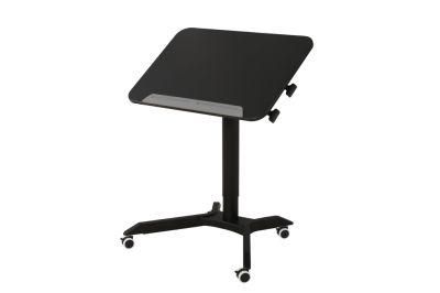 PC Table Height Adjustable Mobile Laptop Stand Desk Rolling Cart