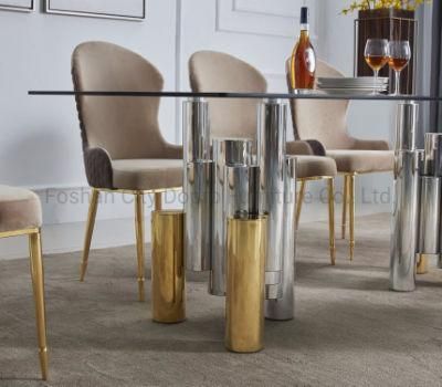 Modern Design Metal Gold Dining Chair Set for Home Livingroom Furniture