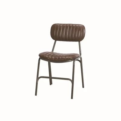 Metal Frame Leisure Nordic Dining Bar Chair PU Leather Home Furniture Restaurant Metal Chairs