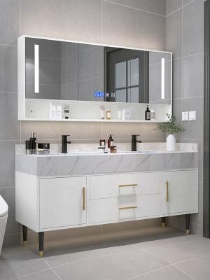 New Design Floor Standing Bathroom Cabinet with Rock Plate Sink Bathroom Cabinet